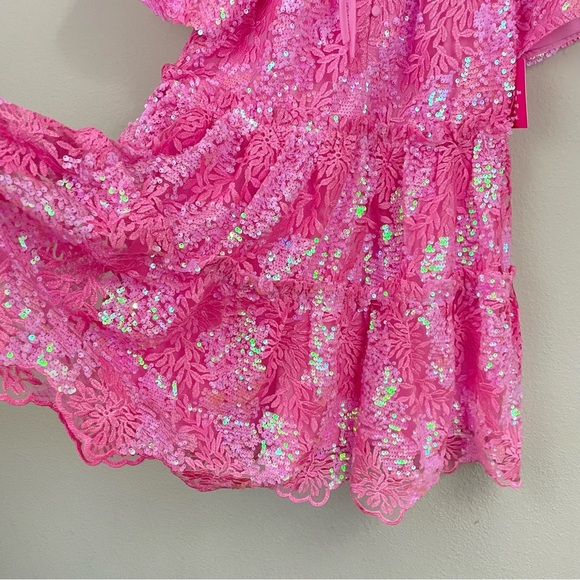 NWT BUDDY LOVE LAKIN SWING SEQUINED LACE MINI DRESS - BONITA SIZE SMALL - Picture 12 of 16